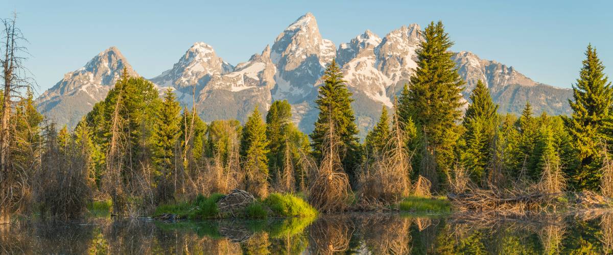 Seeing double from Grand Teton National Park in Wyoming.