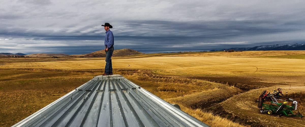 Grain Silo and Big Sky Country