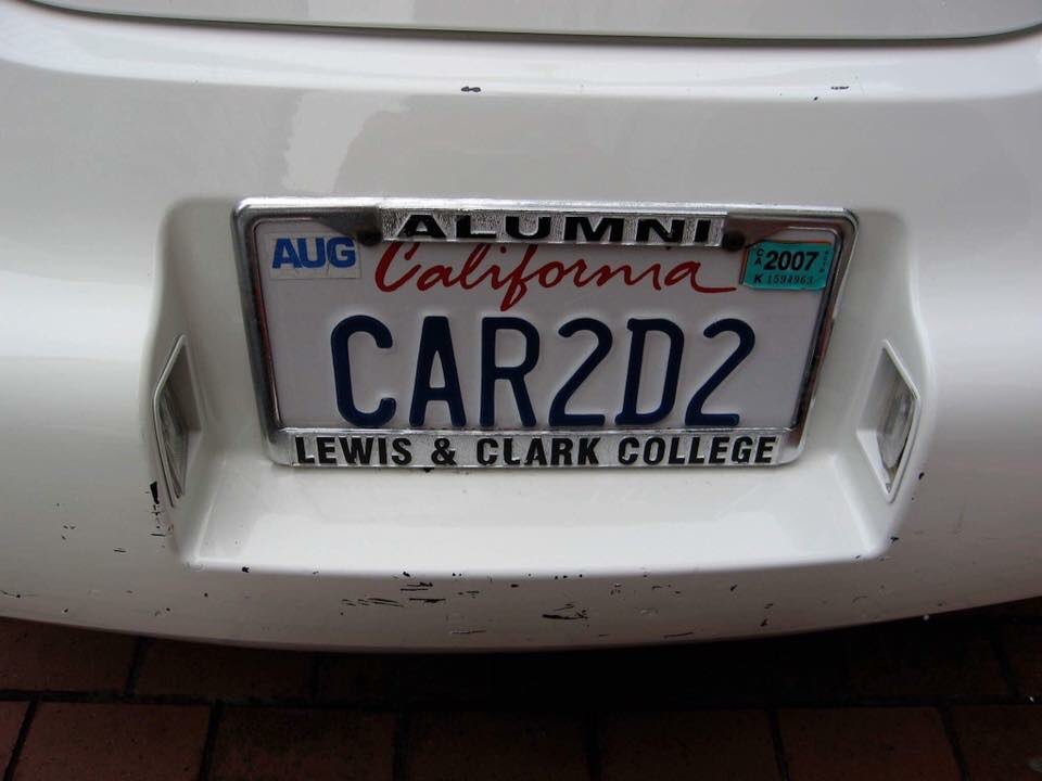 hilarious california licence plate