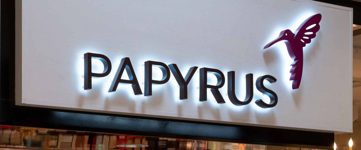 EDINA, MN/USA - JANUARY 1, 2020: Papyrus retail store exterior and trademark logo.