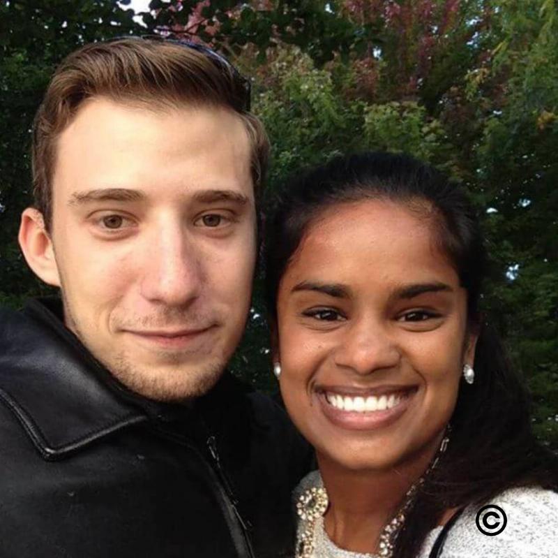 A selfie of the couple