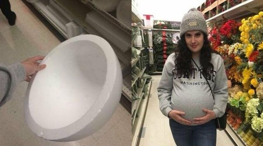 preggo hack in the craft store