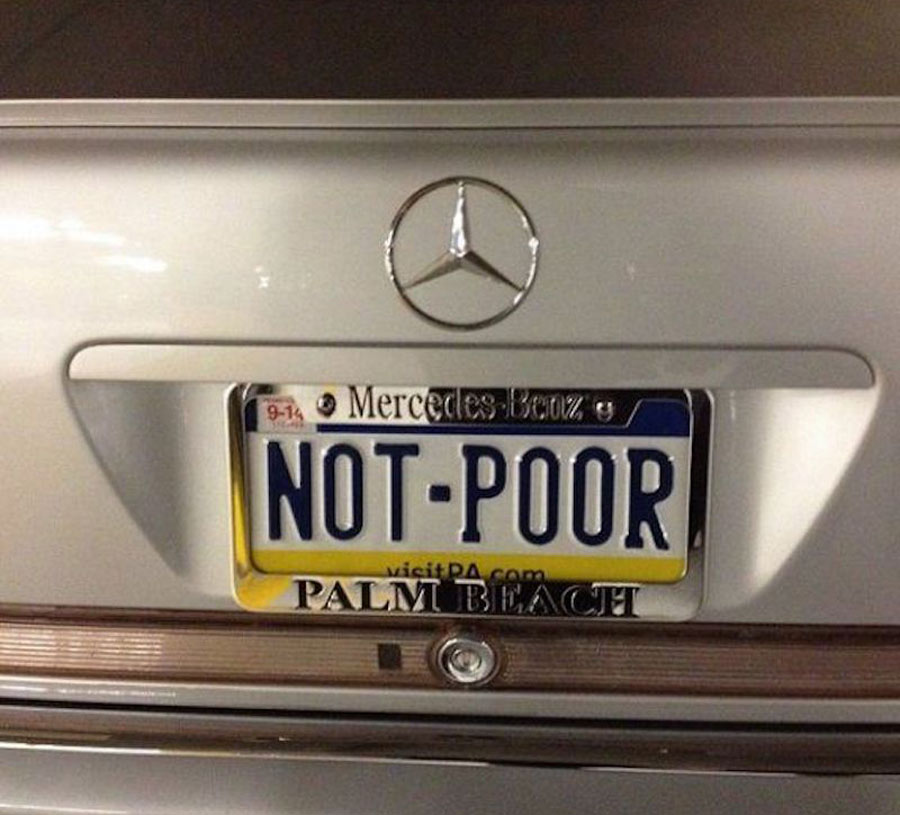 funny license plate not poor