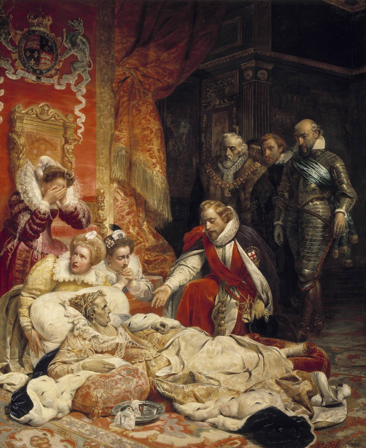 The death of Elizabeth I, Queen of England, in 1603 by Paul Delaroche